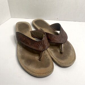 Roper woman’s size 11 cowgirl flip flops thongs sandals